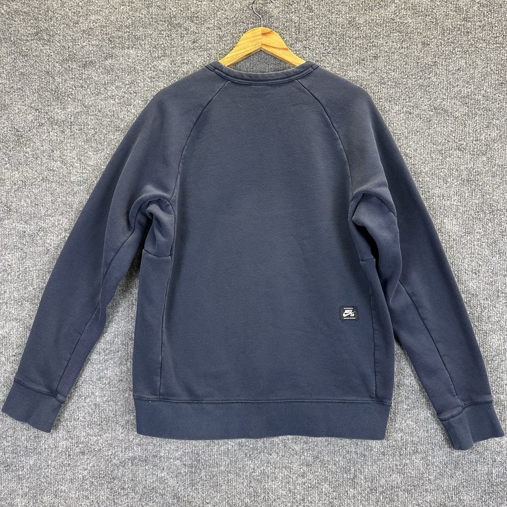 Nike SB Skateboarding Pullover Mens Large Blue Embroidered Crewneck Sweatshirt - Picture 8 of 11